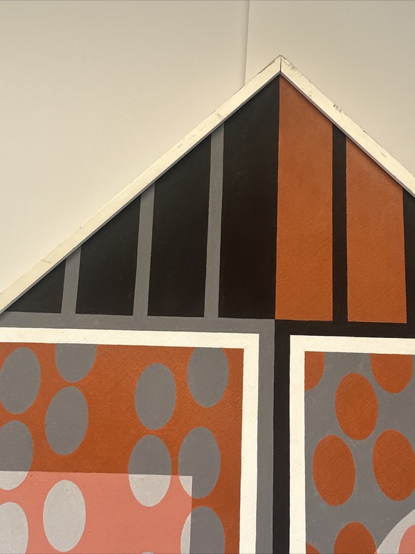 Claude Bentley Painting Abstract Pop Op Art Modernism Large Vintage New York gallery