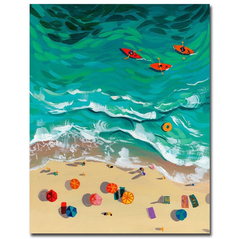 Aerial Beach III by Brook Page Gallery-Wrapped Canvas Giclee Art (42 in x 33 in)