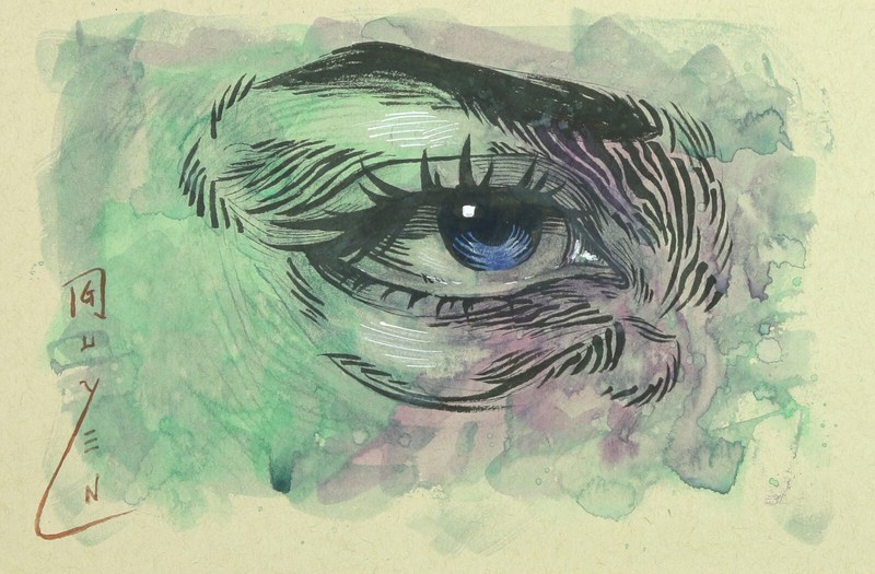 Eye Watercolor Painting – Original Watercolor Painting – Portrait Artwork