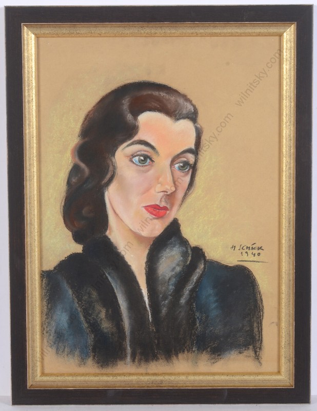 Hedi Schick (1906-1999) «Female portrait», pastel, 1940, THE NEW OBJECTIVITY