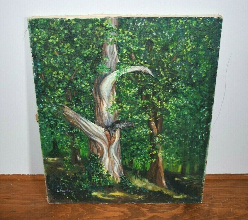 Vintage 1971 «S. Hurley» Signed Oil on Canvas Painting 24″x20″.