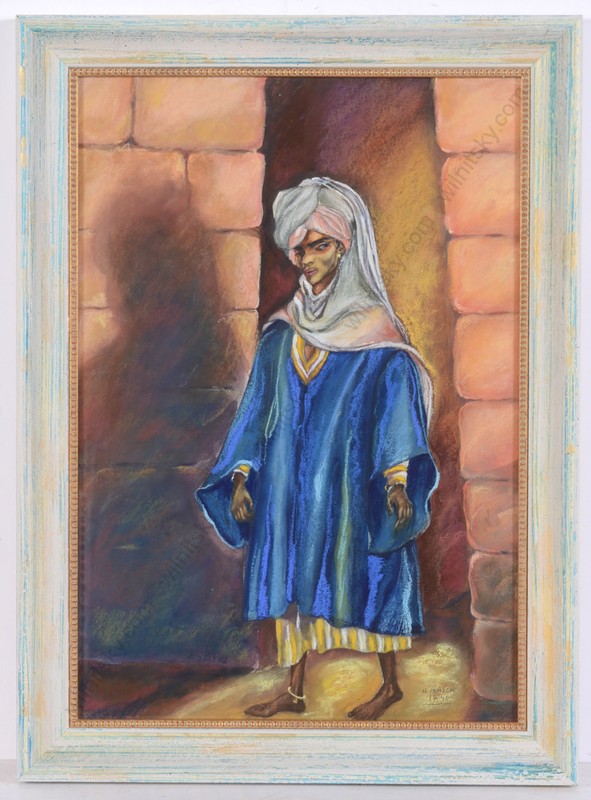 Hedi Schick «Young London Muslim», pastel, 1940, THE NEW OBJECTIVITY