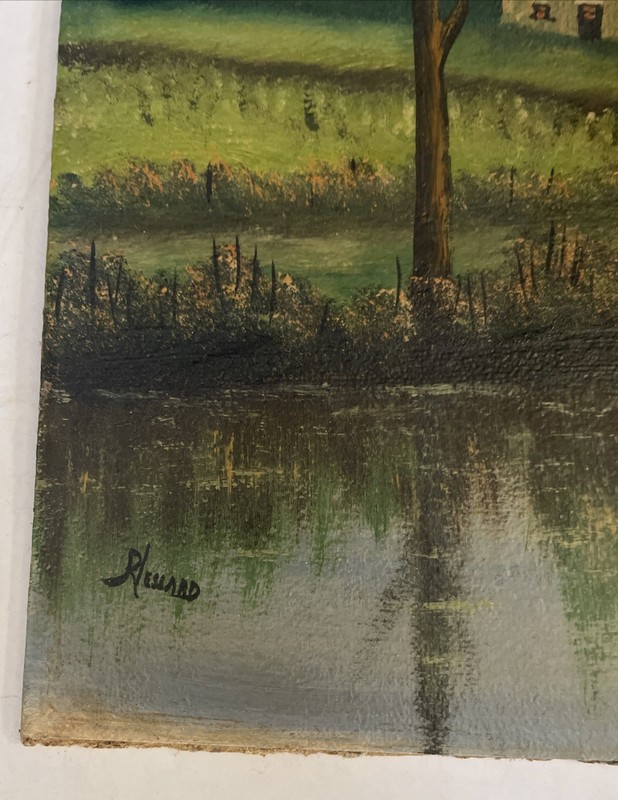 Beautiful Landscape Oil Painting Signed gallery