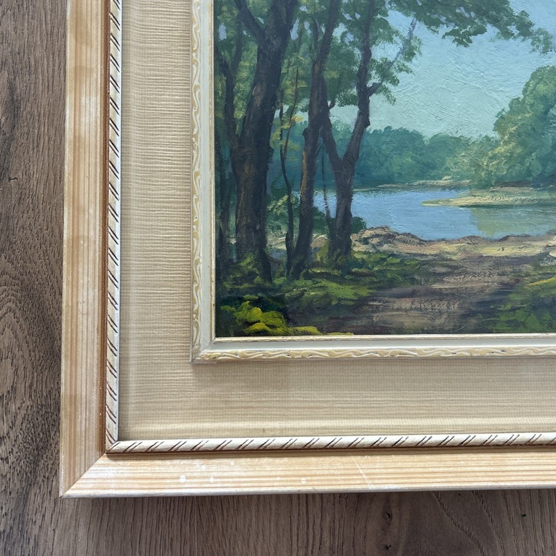 ALVIN G STUPE 1877-1974 Fox River Batavia Illinois Landscape Framed Original Art gallery