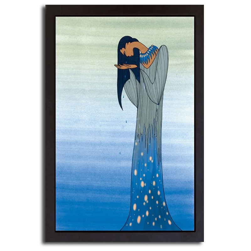Black Framed Mother Earth’s Tears by Noel Gallery Wrap Canvas Art (20 x 14 in)