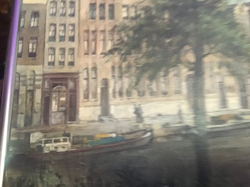 Rare Carl August Streefkerk Original Oil Painting Amsterdam River Cityscape~OOAK gallery