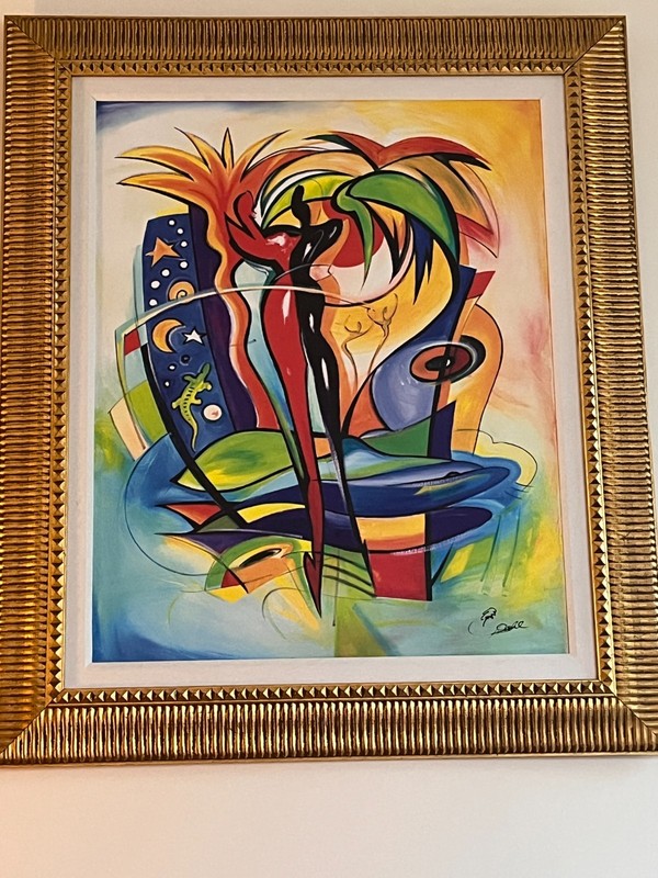 Two alfred gockel paintings - Purchased on a Royal Caribbean cruise