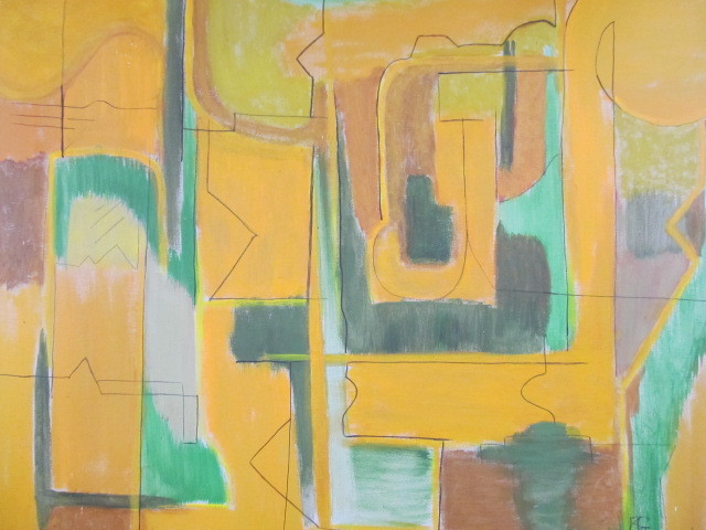 LISTED ARTIST painting ABSTRACT modernist EXPRESSIONISM fine art Dr. B. Gross