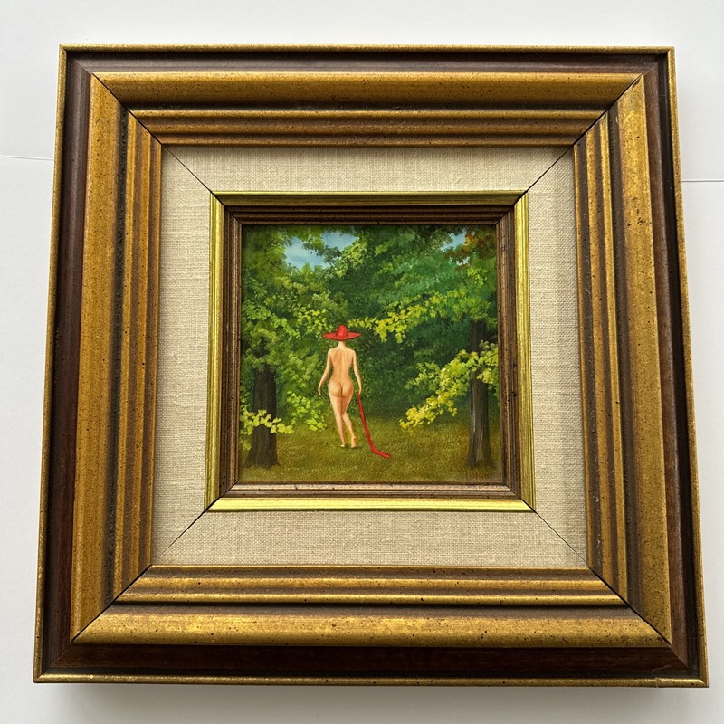 FRANK WHIPPLE PAINTING PORTRAIT FEMALE WOMAN LANDSCAPE SMALL GEM LISTED Rare