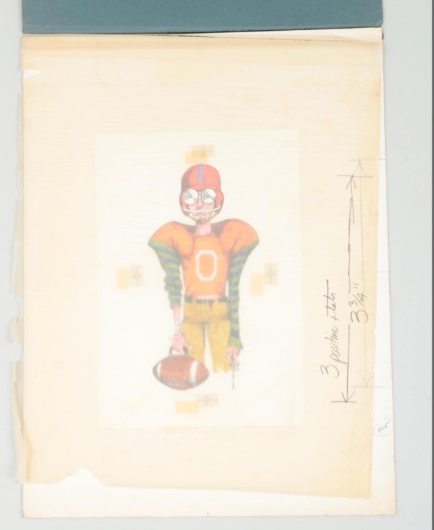 Jack Burton Davis (American ) Original Illustration Football Player Mixed Media gallery