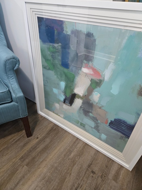 “LUXE TIDE” – Large Gallery-Framed Contemporary Abstract Statement Piece | 37.5 gallery