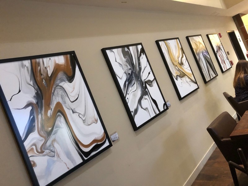 fine art original paintings Set Of 5 Abstract Modern 30x40 Framed gallery