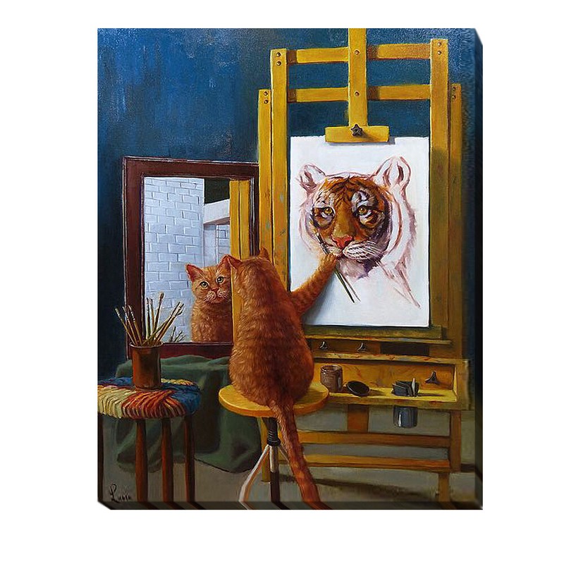 Norman Catwell by Lucia Heffernan Gallery-Wrapped Canvas Giclee (30 in x 24 in)