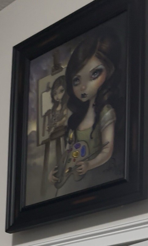 Jasmine Becket Griffith Canvas “At The Easel” Not Signed. Framed Giclee gallery