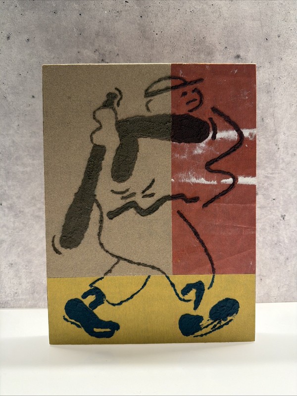 Signed Hiroya Kurata Original Unique “Sandpaper Drawing 4” 12×9″ KOKI Arts Tokyo