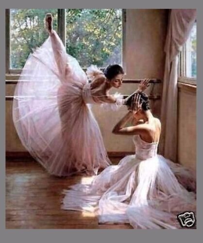 MQ708 Stretched Canvas Frame/Unframed handmade dancing ballet girl Oil Painting