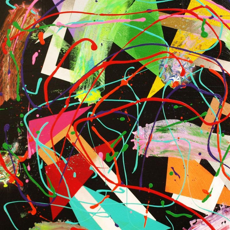 George Marlowe "Comets" Hand Signed Original Painting on Canvas with LOA gallery