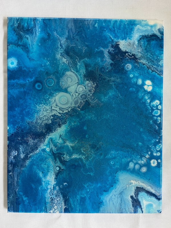 Nina Baula Original Liquid Acrylic abstract painting on Canvas coated signed