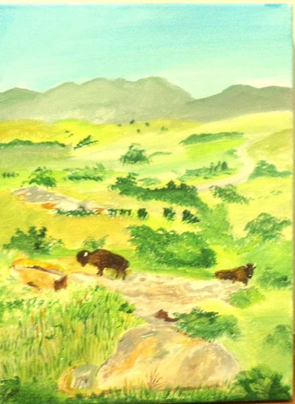 Oklahoma Grazing Painting # 186
