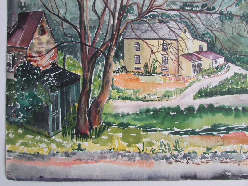 Bucks County Impressionist painting style of Henry Gasser mystery artist  gallery