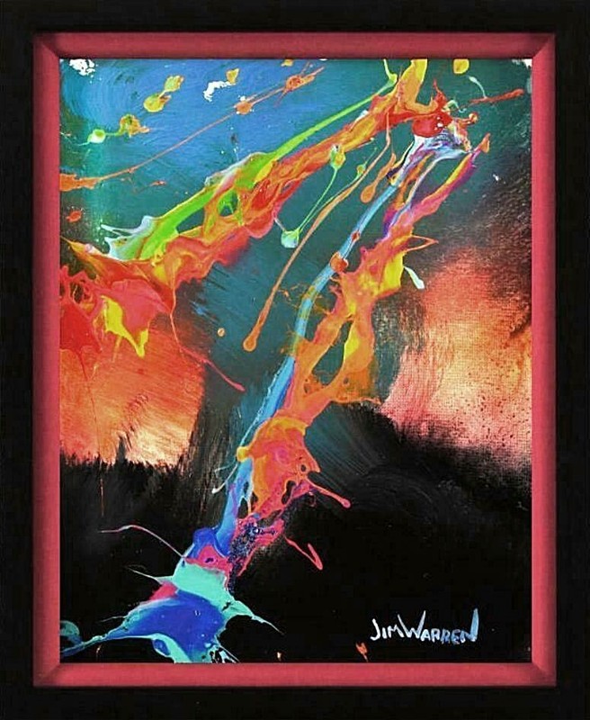 Jim Warren-And Then There Was Color-Framed Original Acryl/Canvas/Hand Signed/LOA