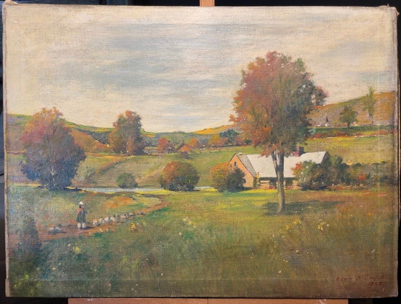 Erwin O. Lauffer | 1943 Original Painting | Ohio | 16.5 x 22 in
