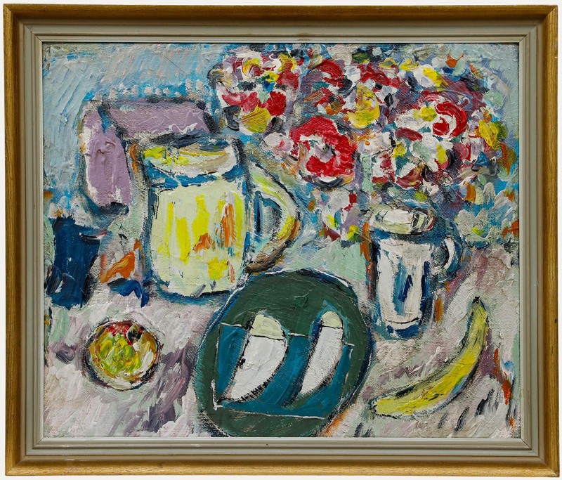 Framed 20th Century Oil – The Kitchen Table