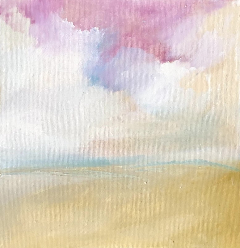 S Barton-OIL PAINTING 7.5”x7.25”Charleston Landscape “Hazy Coastal Morning” 2021