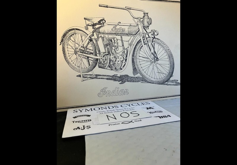 Drawing Motorcycle Indian Print 14-3/4"x10-1/2" gallery