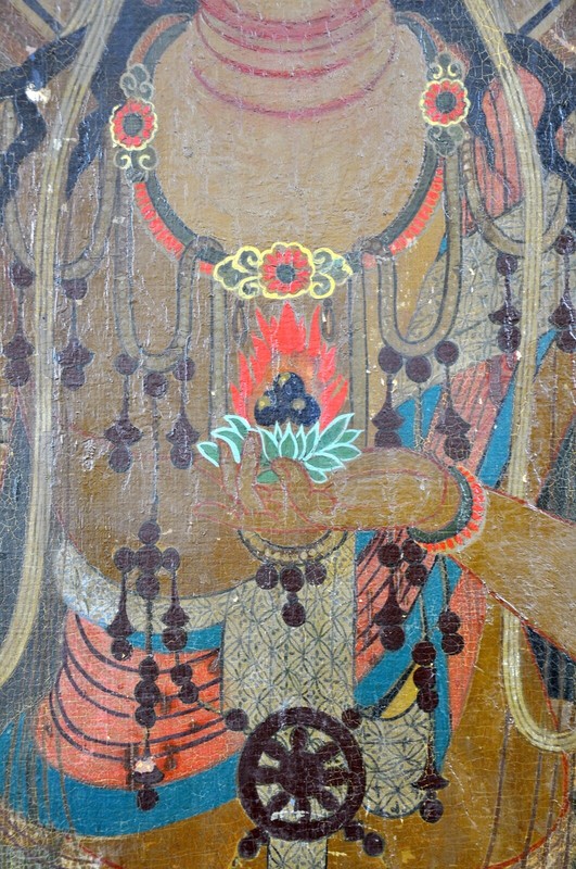 Large Scale Vintage Medicine Buddha Painting Ausadhi Badhai Antique Oil on Board gallery