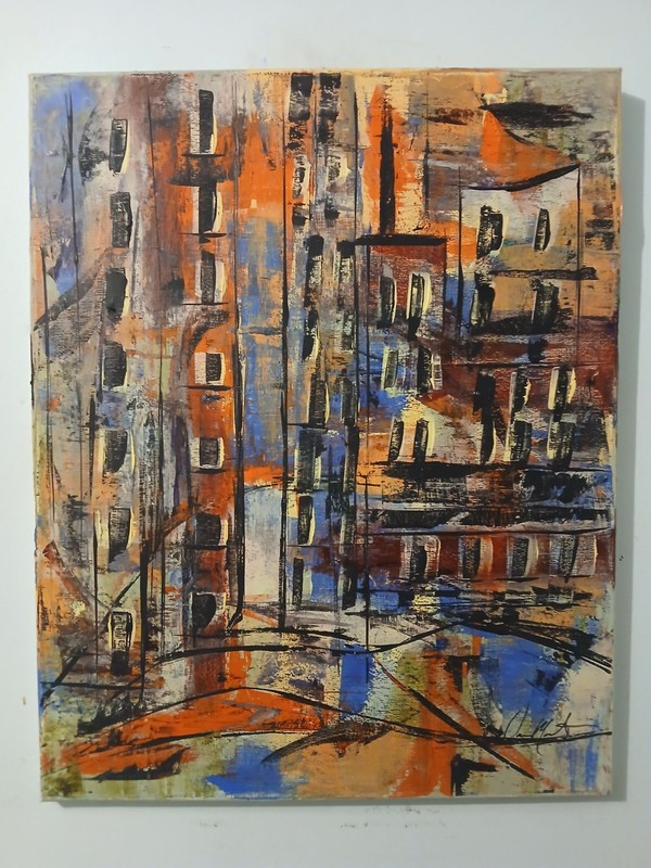 original abstract acrylic painting on canvas "Rotunda" gallery