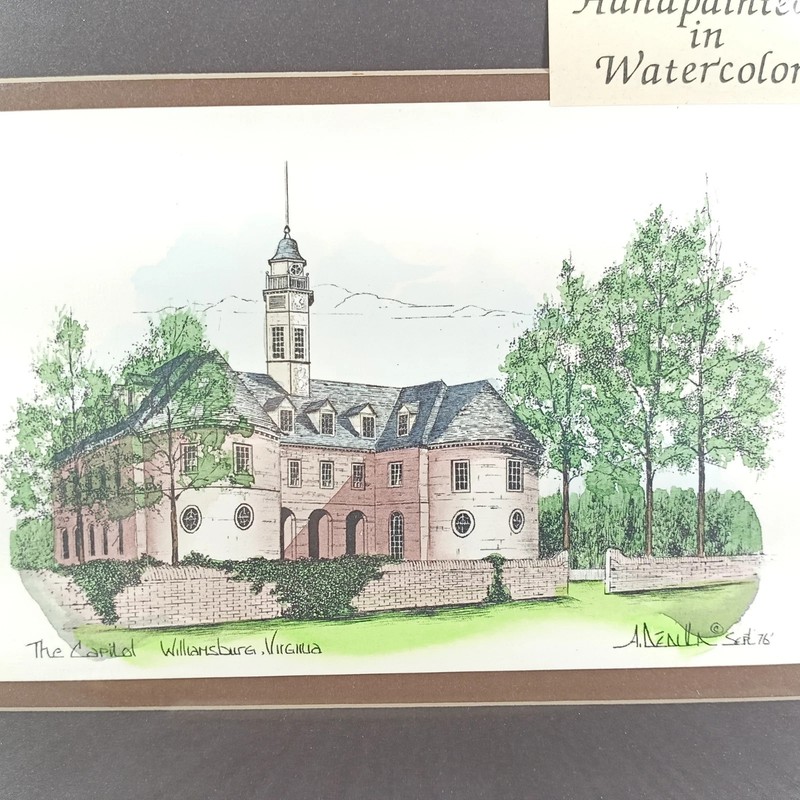 AP Dedula Hand Painted The Capitol Williamsburg Virginia Scenic America Art gallery