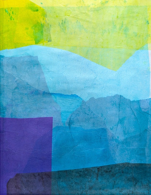 Original Tissue Paper Collage on 11x14 inch Art Paper. 'Early Spring' gallery