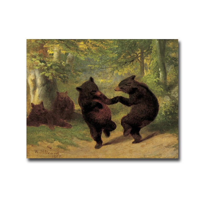 Dancing Bears by William Beard Gallery-Wrapped Canvas Giclee Art (16 in x 20 in)
