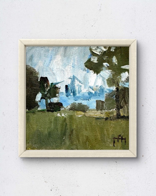 Philadelphia 4×4 original oil painting Bridge Urban landscape fine art