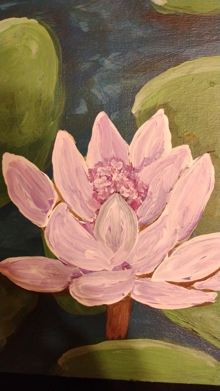 FLOAT US A LOTUS - ACRYLIC ABSTRACT PAINTING ON CANVAS ORIGINAL BY ARTIST gallery