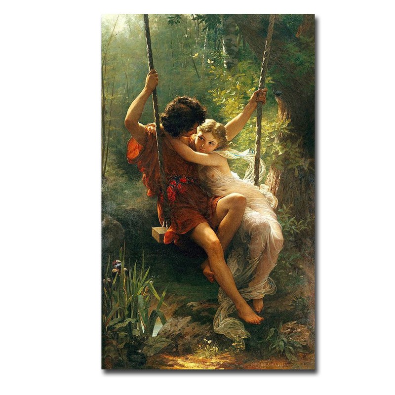 Springtime by Pierre Cot Gallery-Wrapped Canvas Giclee Artwork (15 in x 9 in)