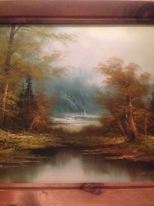 Original Frank Franz Johnston Signed Winterscape 36"x24" Oil on Canvas Painting gallery