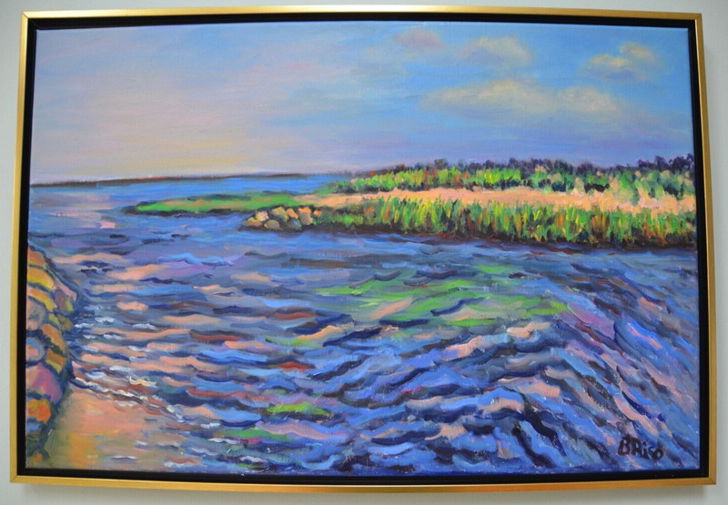Beth Riso Fine Art Oil Painting – Rock Harbor Inlet – Eastham, Cape Cod