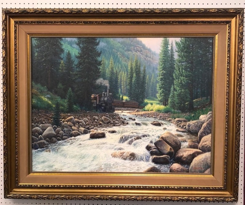 Mark Keathley Original Painting «A Place to See» with signature XL framed