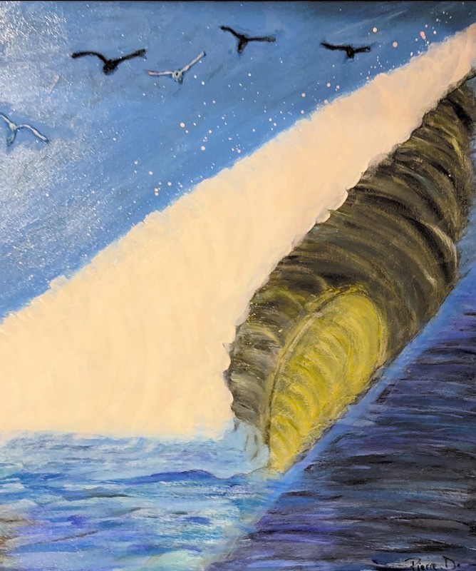 The Crown Wave 24×18 Canvas Impressionism Original Fine Art