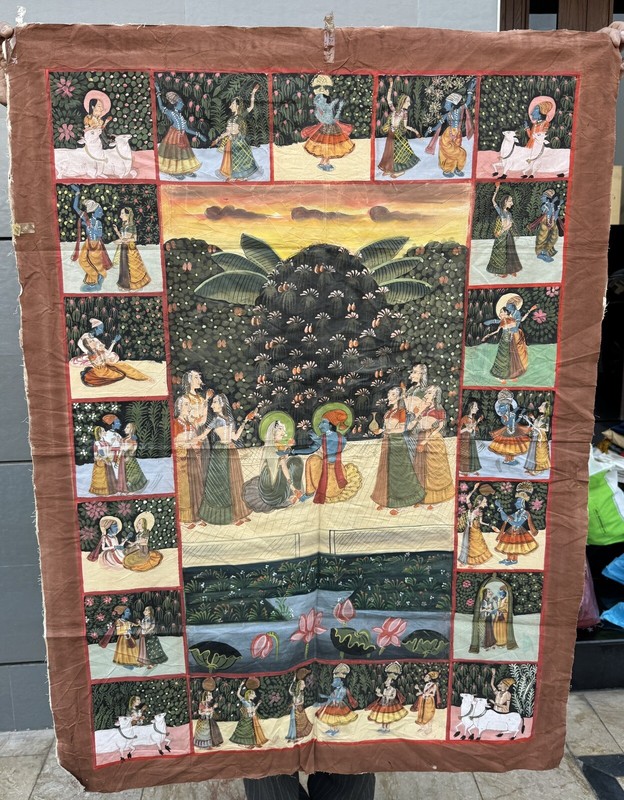 Original Mughal Painting from India» Dancing Sean (105 High X 90 Cm Wide)