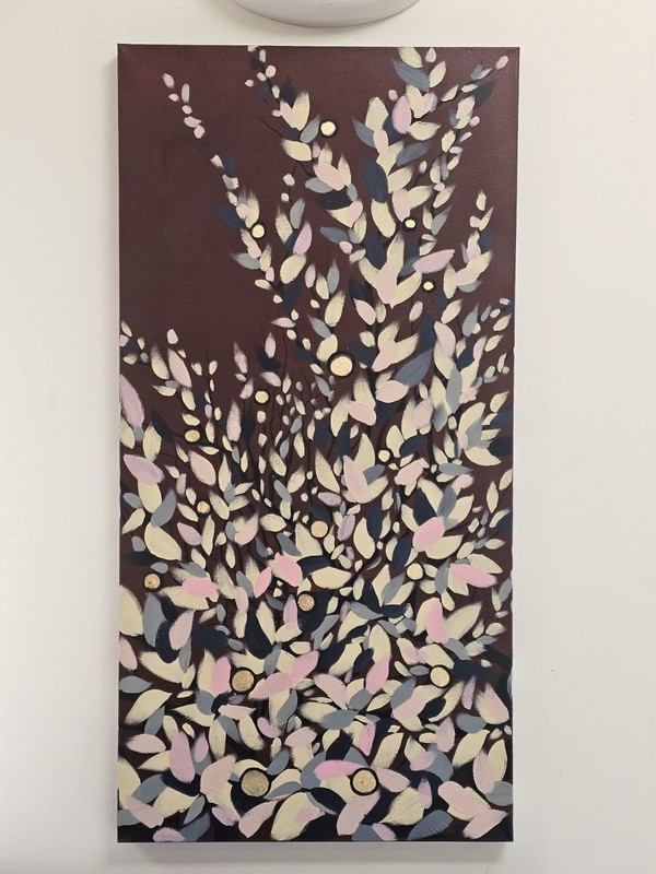 LARGE ORIGINAL Modern ABSTRACT Floral Acrylic PAINTING On 1m x 50cm Canvas gallery