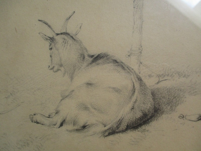 ANTIQUE 19TH CENTURY DRAWING Eugene Verboeckhoven OLD MASTER BELGIAN PORTRAIT gallery