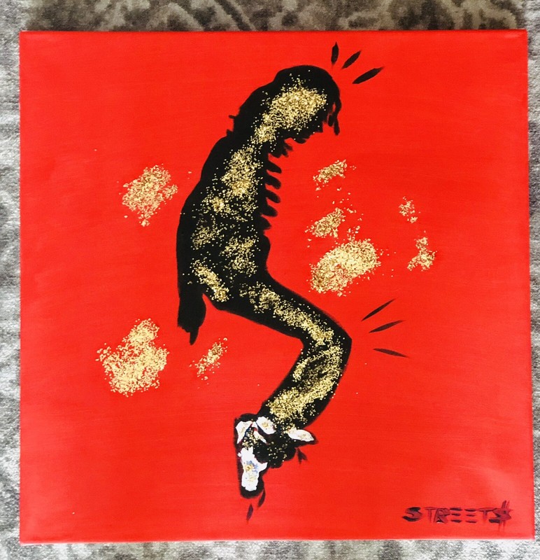 Monopoly Painting “Michael Jackson” Alec Monopoy Style By STREETS COA 19.5” gallery