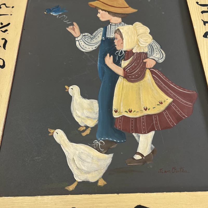 Alphabet Mother & Daughter Country Chalkboard Painting Jean Oates 13.5” x 11.5” gallery