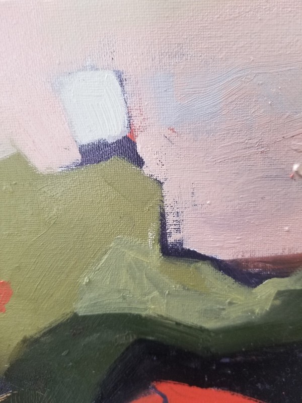 Modern Abstract Original Oil Painting Titled Brightside Collect Fine Art 8x8 gallery