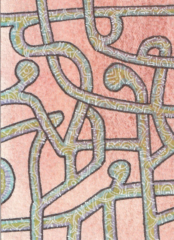 ACEO contemporary abstract original mini painting signed 128 gallery