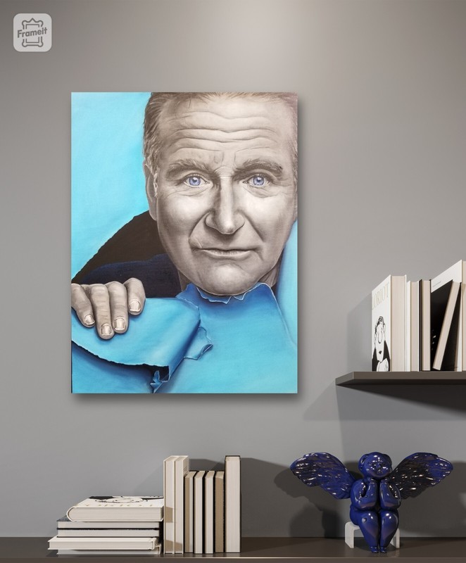 🔵 Robin Williams / Original Oill Painting Famous Actor Portrait Celebrities gallery