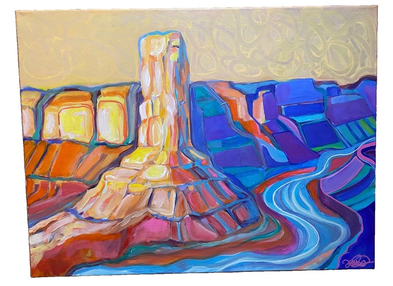 Canyon Colors 18x24”, Original Acrylic On Canvas, signed, Ready To Ship, COA. gallery